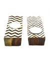 Zigzag Flair Wooden Tealight Candle Holder -Set of 2 Zigzag Flair Wooden Tealight Candle Holder -Set of 2